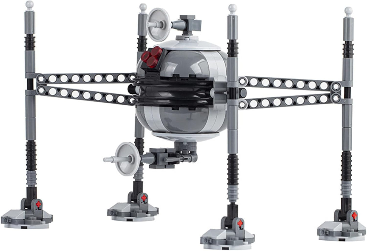 Built multi-legged crab-style battle droid robot brick model – view 3