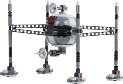 Built multi-legged crab-style battle droid robot brick model – view 3