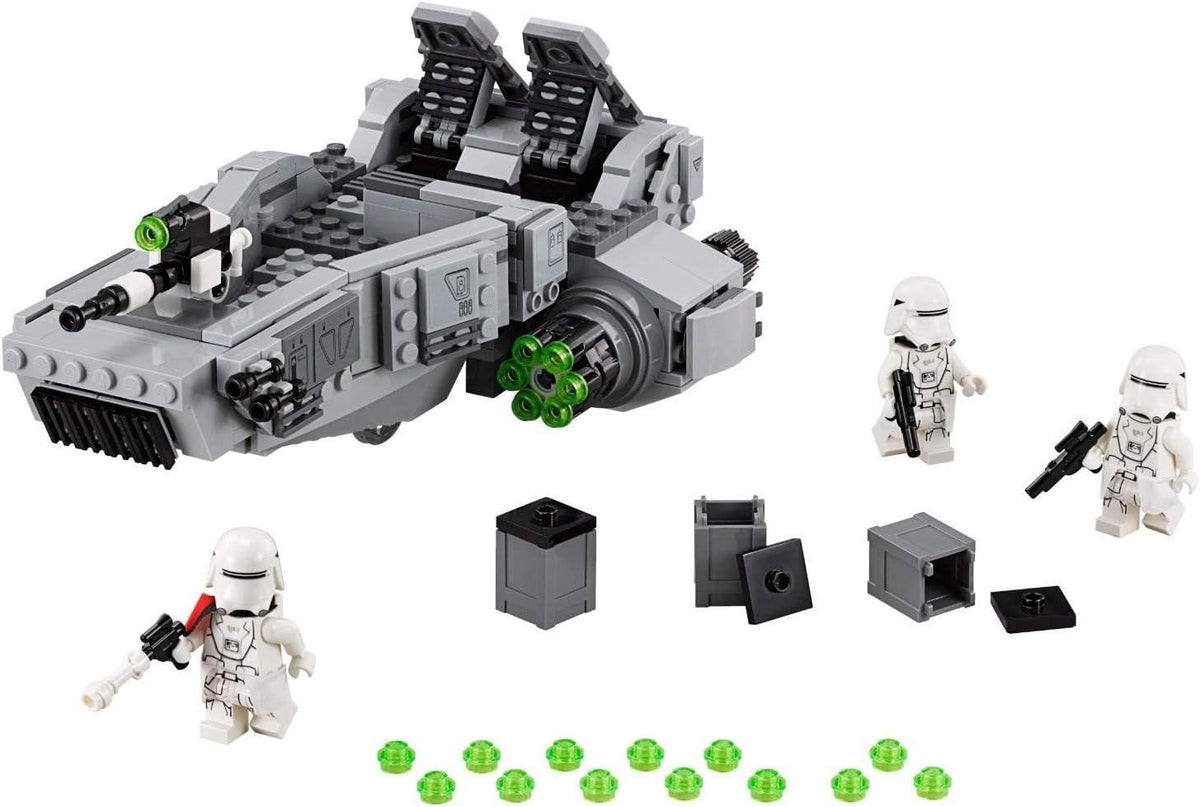 Brick-built armored snow speeder with rotating engines and stud shooters