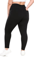 Women's Pull On Denim Jeggings - High Waist Skinny Leggings with Tummy Control and Four Pockets - Plus Size (6)