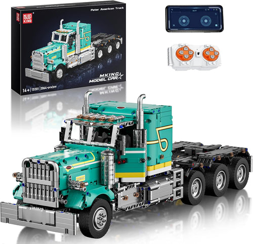 Brick-built remote control semi truck tractor unit