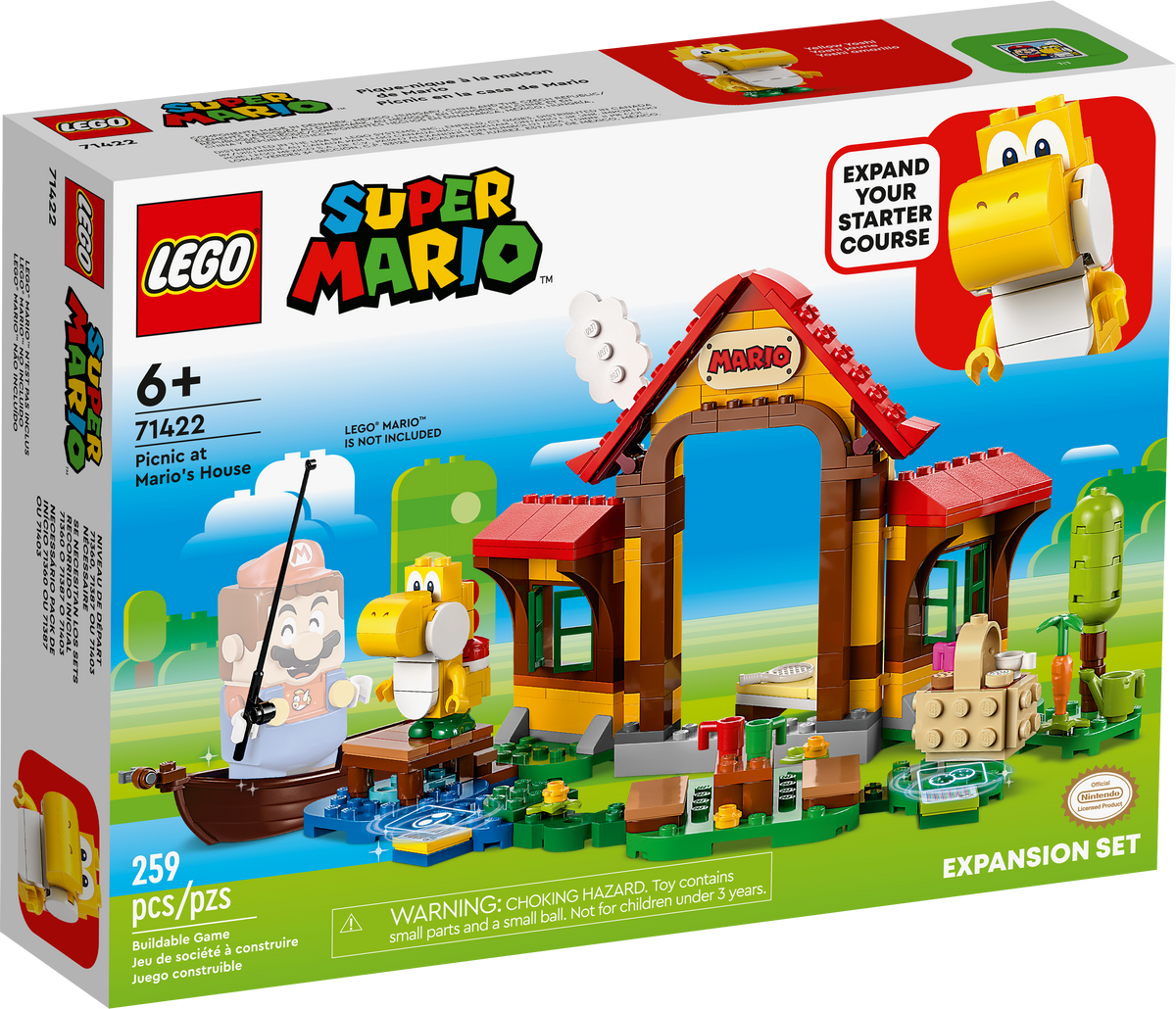 LEGO Super Mario Picnic at Mario's House Expansion Set 71422 Building Set (259 Pieces) - View 2