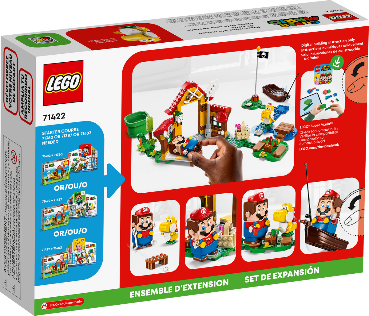 LEGO Super Mario Picnic at Mario's House Expansion Set 71422 Building Set (259 Pieces) - View 3