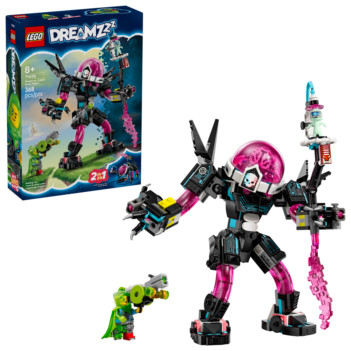 LEGO DREAMZzz Mateo vs. Cyber Brain Mech 71495 Building Set (368 Pieces) - View 2