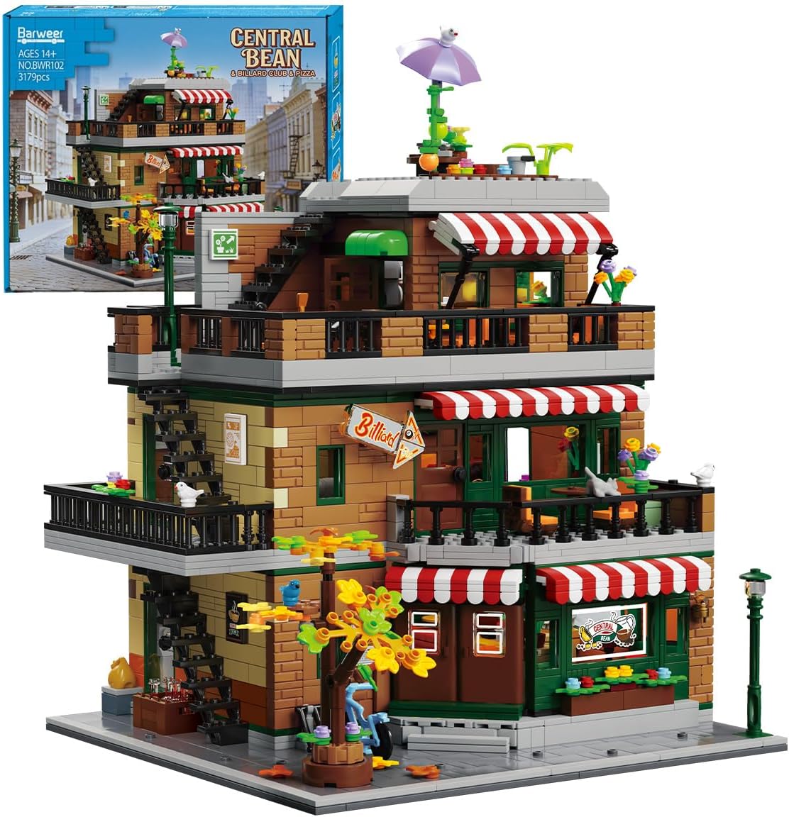 Brick-built western trading store and blacksmith shop with horse stable – view 4