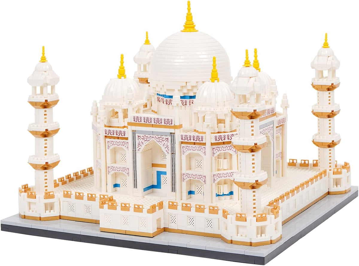 Micro brick model of Notre Dame de Paris cathedral with twin towers – view 6