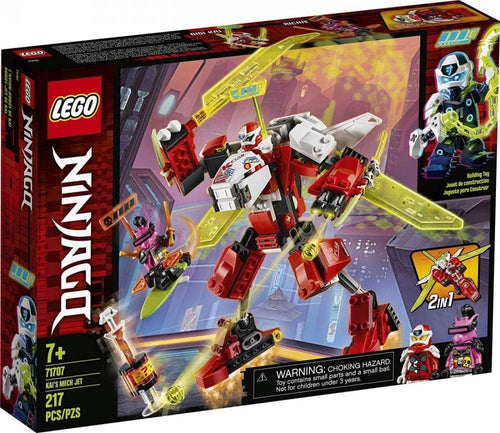 Red brick ninja mech with stud shooter and a ninja pilot figure