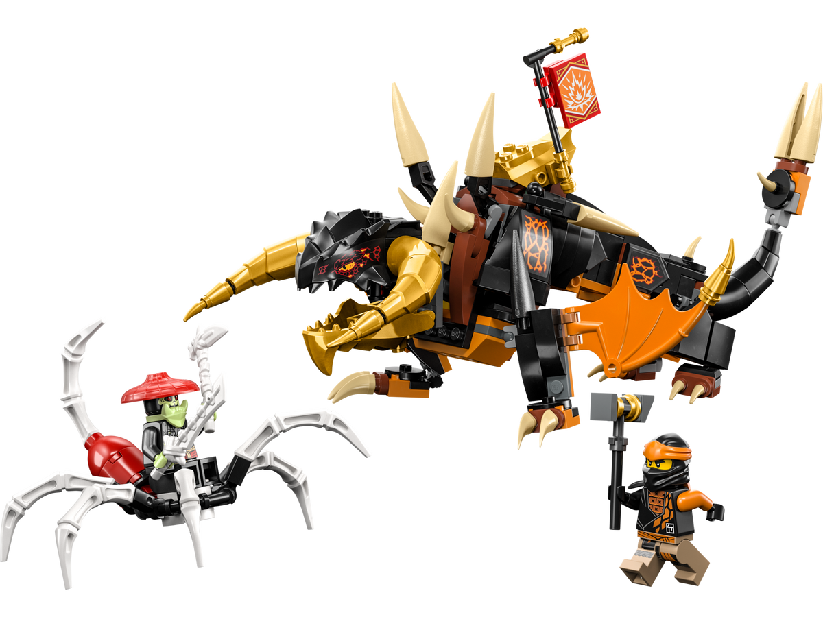 LEGO NINJAGO Cole's Earth Dragon EVO Building Set (285 Pieces, Ages 7+)