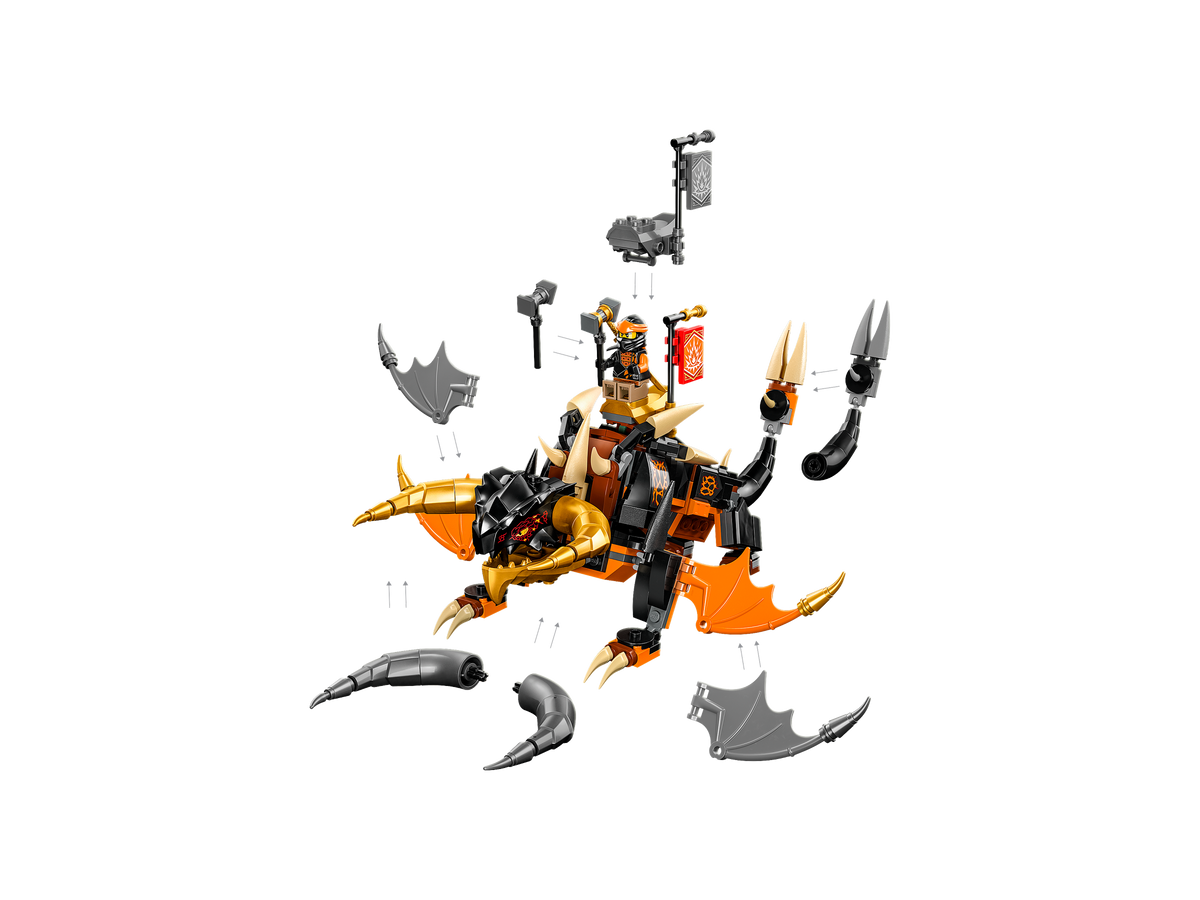 LEGO NINJAGO Cole's Earth Dragon EVO Building Set (285 Pieces, Ages 7+) - View 4