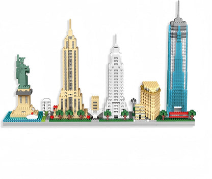 Micro brick model of the New York City skyline