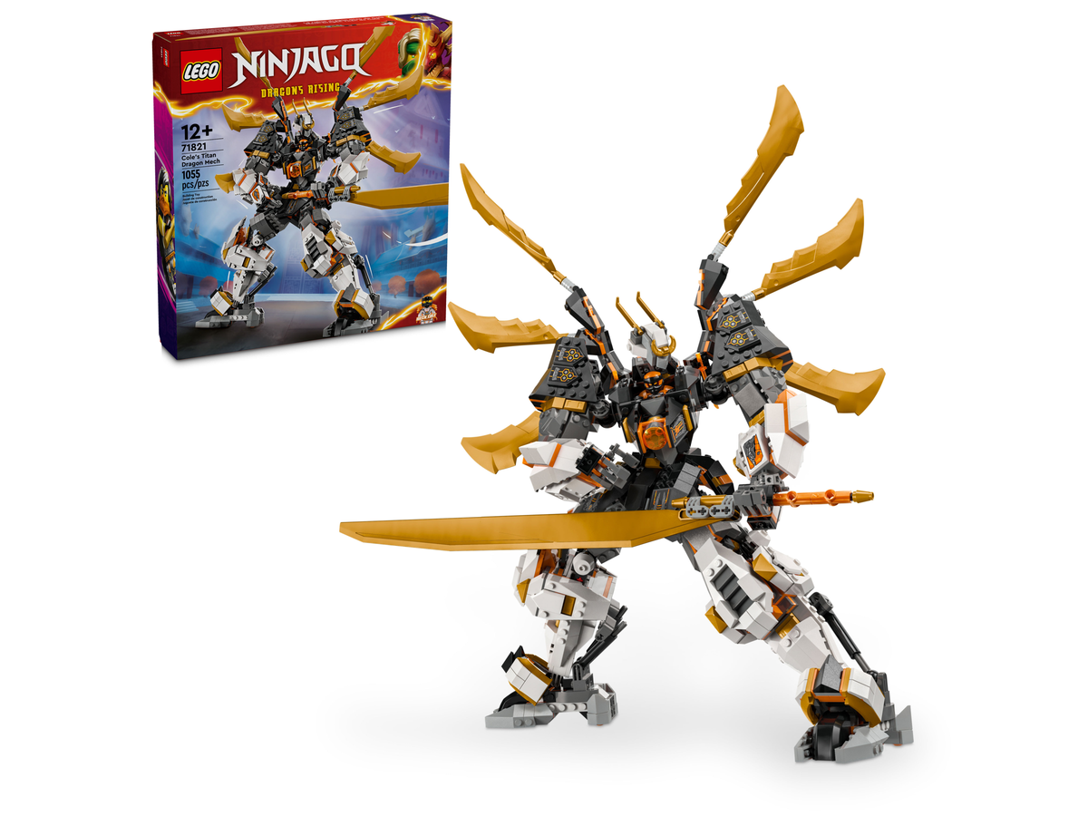 LEGO NINJAGO Cole's Titan Dragon Mech Building Set (1,055 Pieces, Ages 12+) - View 2