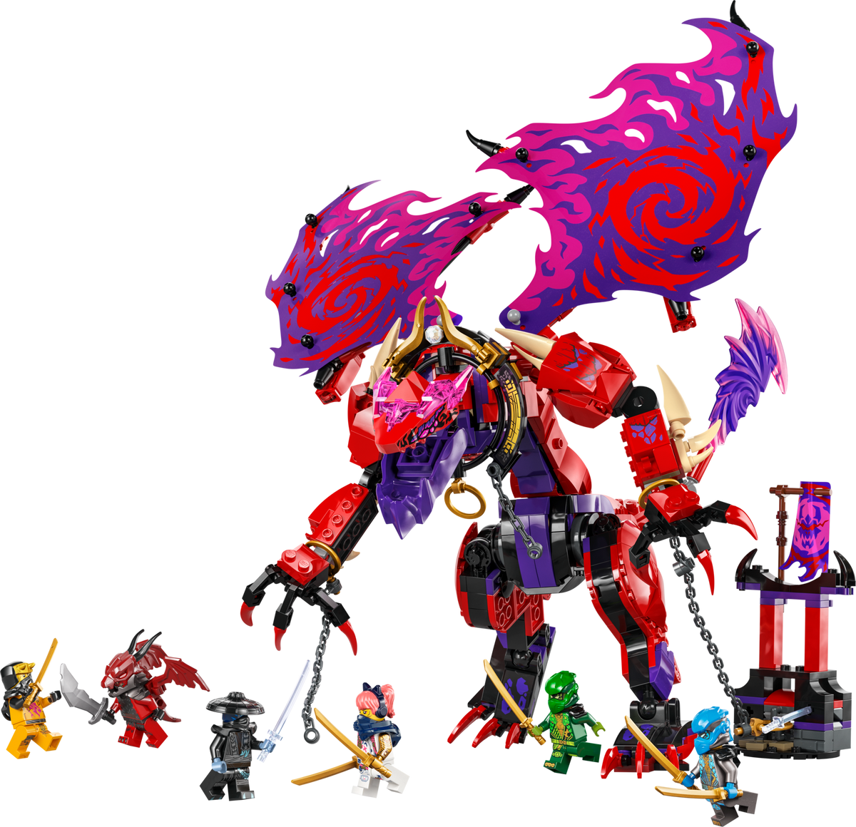 LEGO NINJAGO Thunderfang Dragon of Chaos 71832 Building Set (668 Pieces)