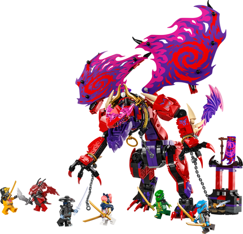 LEGO NINJAGO Thunderfang Dragon of Chaos 71832 Building Set (668 Pieces)