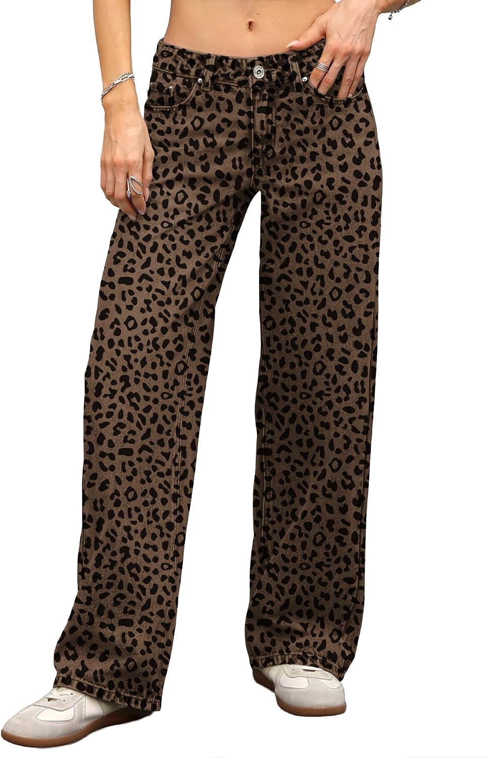Women's Low Rise Baggy Jeans - Straight Leg Stretch Denim in a Loose Boyfriend Fit for Y2k Outfits - 0
