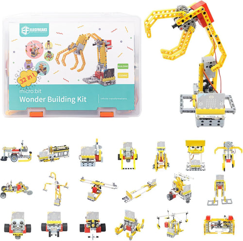 Programmable sensor kit with building bricks, sensor modules and an expansion board