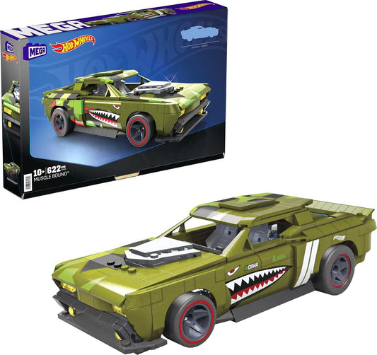 Built muscle car brick model with top removed