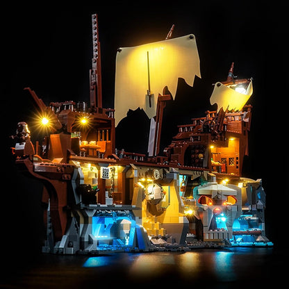 Treasure cave adventure brick model lit by LED lights – view 2