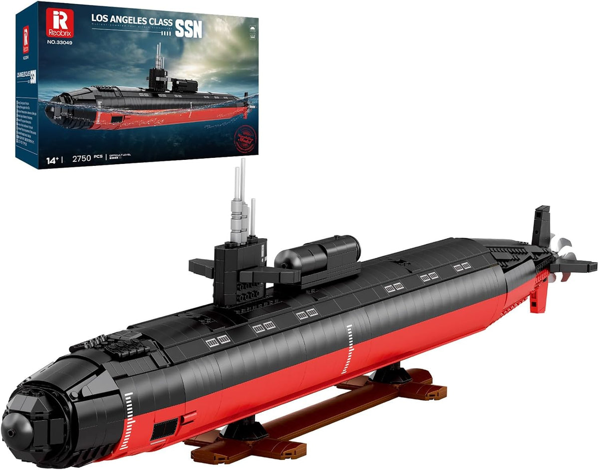 Built nuclear attack submarine brick model