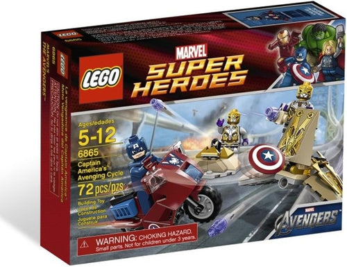Brick-built superhero motorcycle in red, white and blue