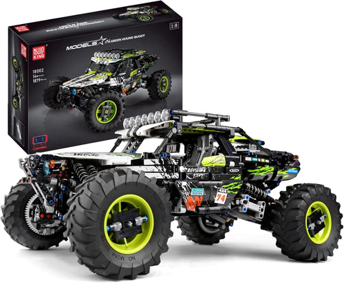 Brick-built 4x4 off-road climbing truck with large tires and raised suspension