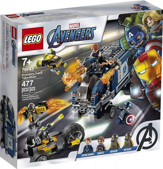 Brick-built superhero truck with walls folded down revealing a large crossbow