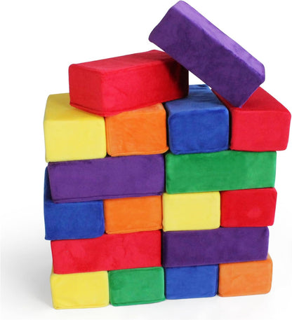 Soft fabric-covered foam blocks stacked into a castle – view 5