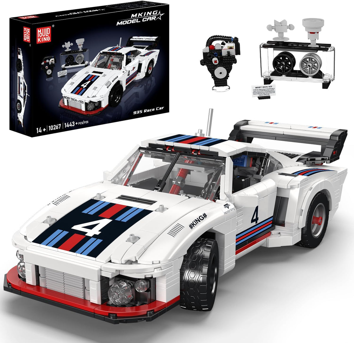 Brick-built sports race car model