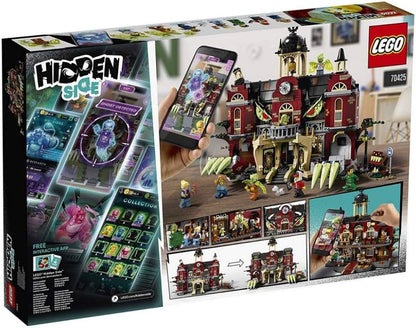 Haunted ghost train brick playset with color wheel and spooky details – view 2