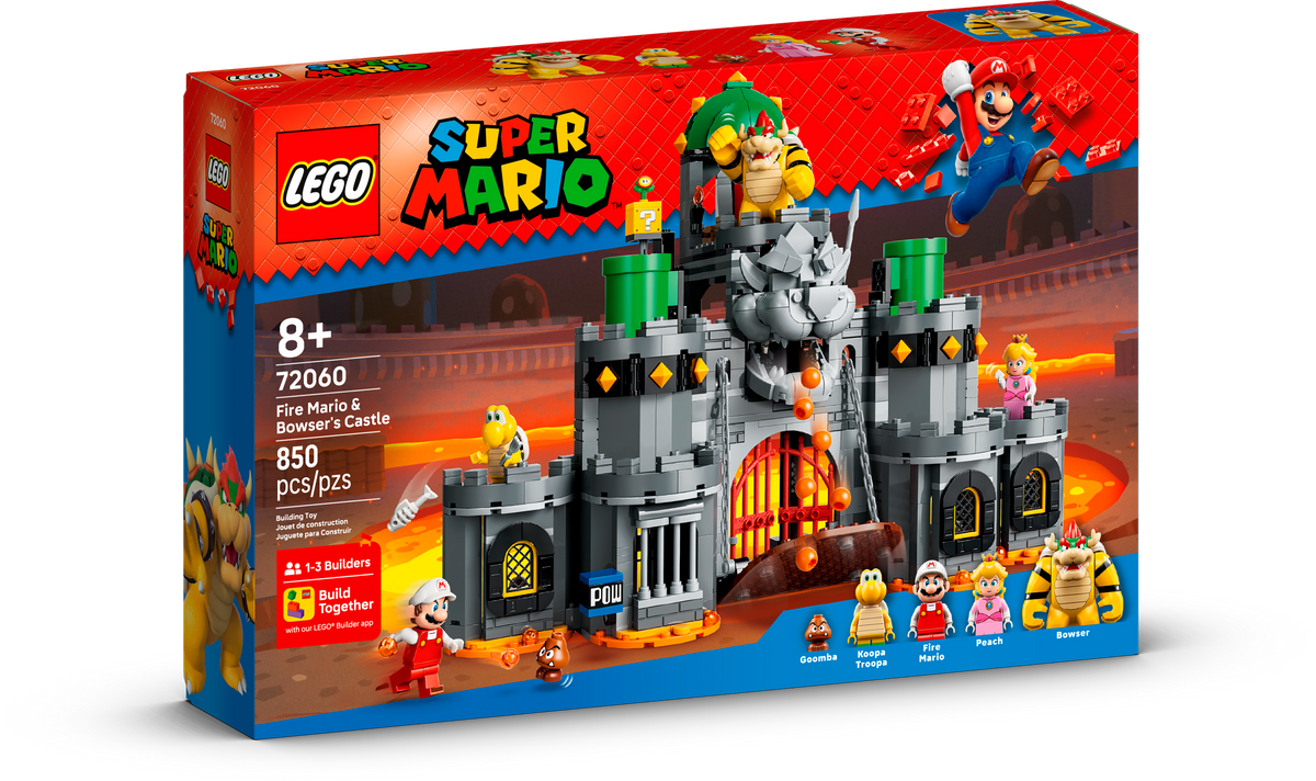 LEGO Super Mario Fire Mario & Bowser's Castle 72060 Building Set (850 Pieces) - View 3