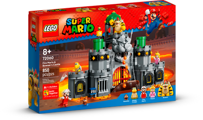LEGO Super Mario Fire Mario & Bowser's Castle 72060 Building Set (850 Pieces) - View 3