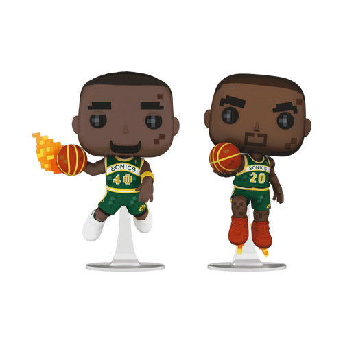 Funko Pop! 8-Bit Shawn Kemp and Gary Payton 2-Pack Vinyl Figure Set