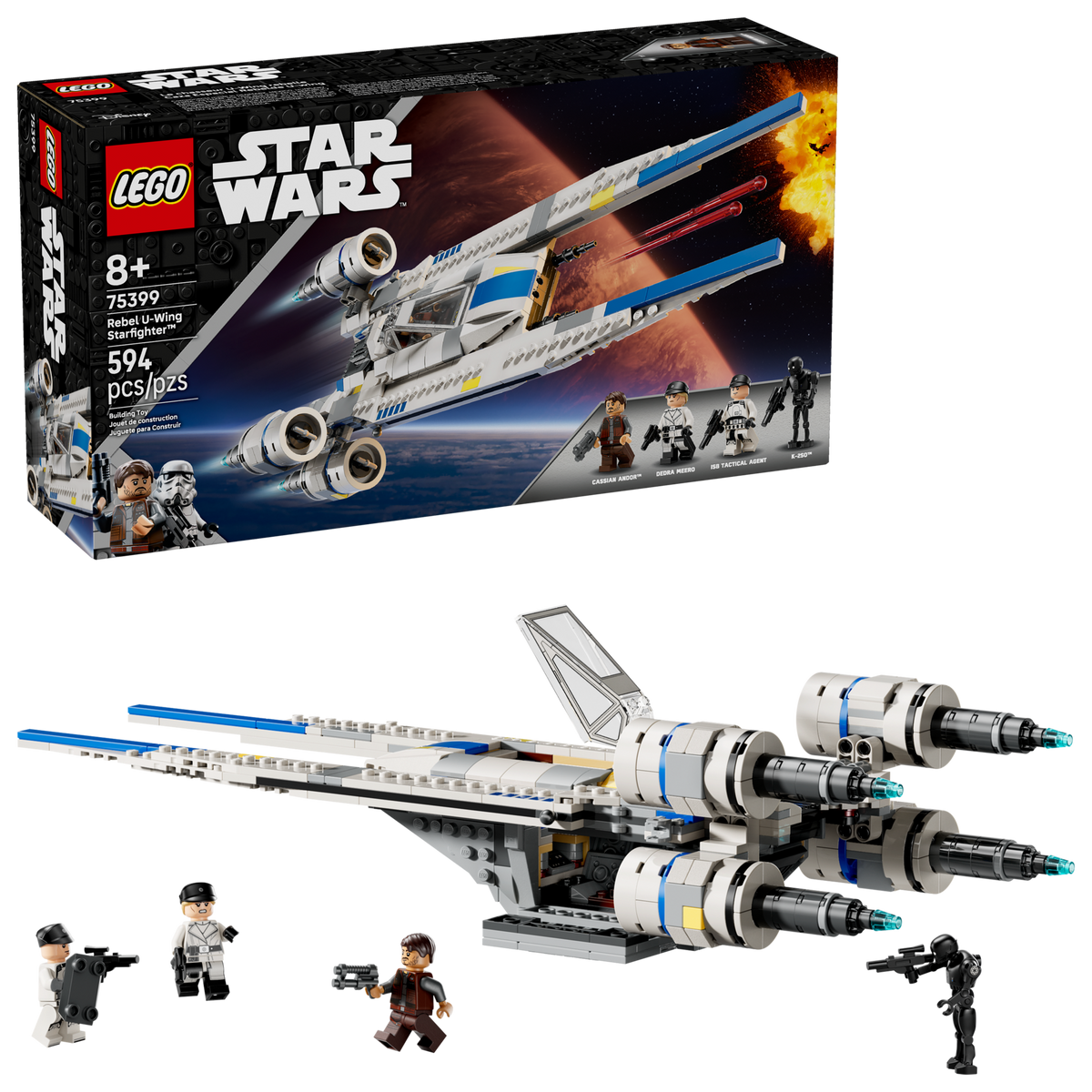 LEGO Star Wars Rebel U-Wing Starfighter 75399 Building Set (594 Pieces) - View 2