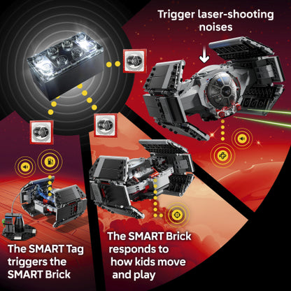 LEGO Star Wars Smart Play: Darth Vader's TIE Fighter 75421 Building Set (473 Pieces) - View 5