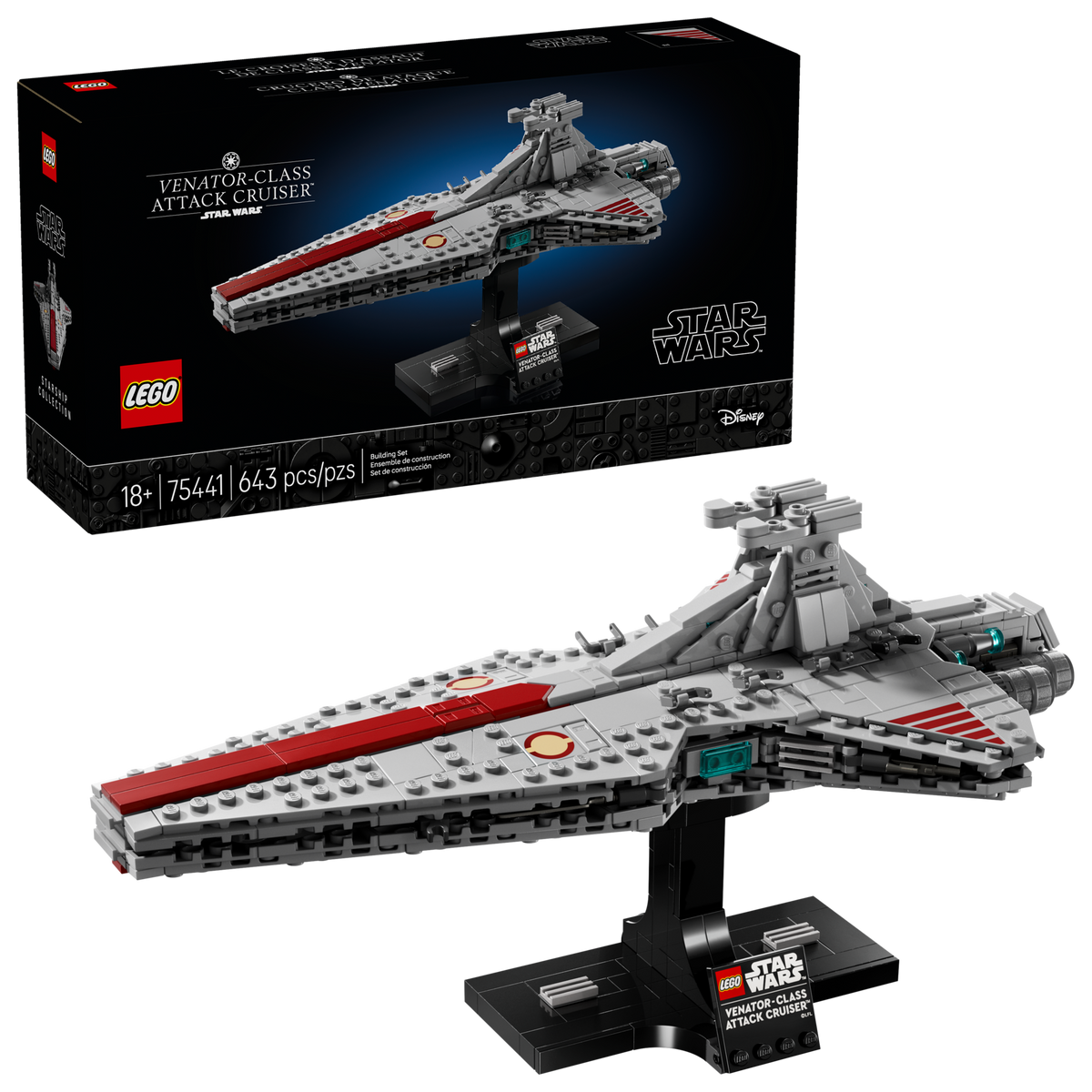 LEGO Star Wars Venator-Class Attack Cruiser 75441 Building Set for Adults (643 Pieces) - View 2