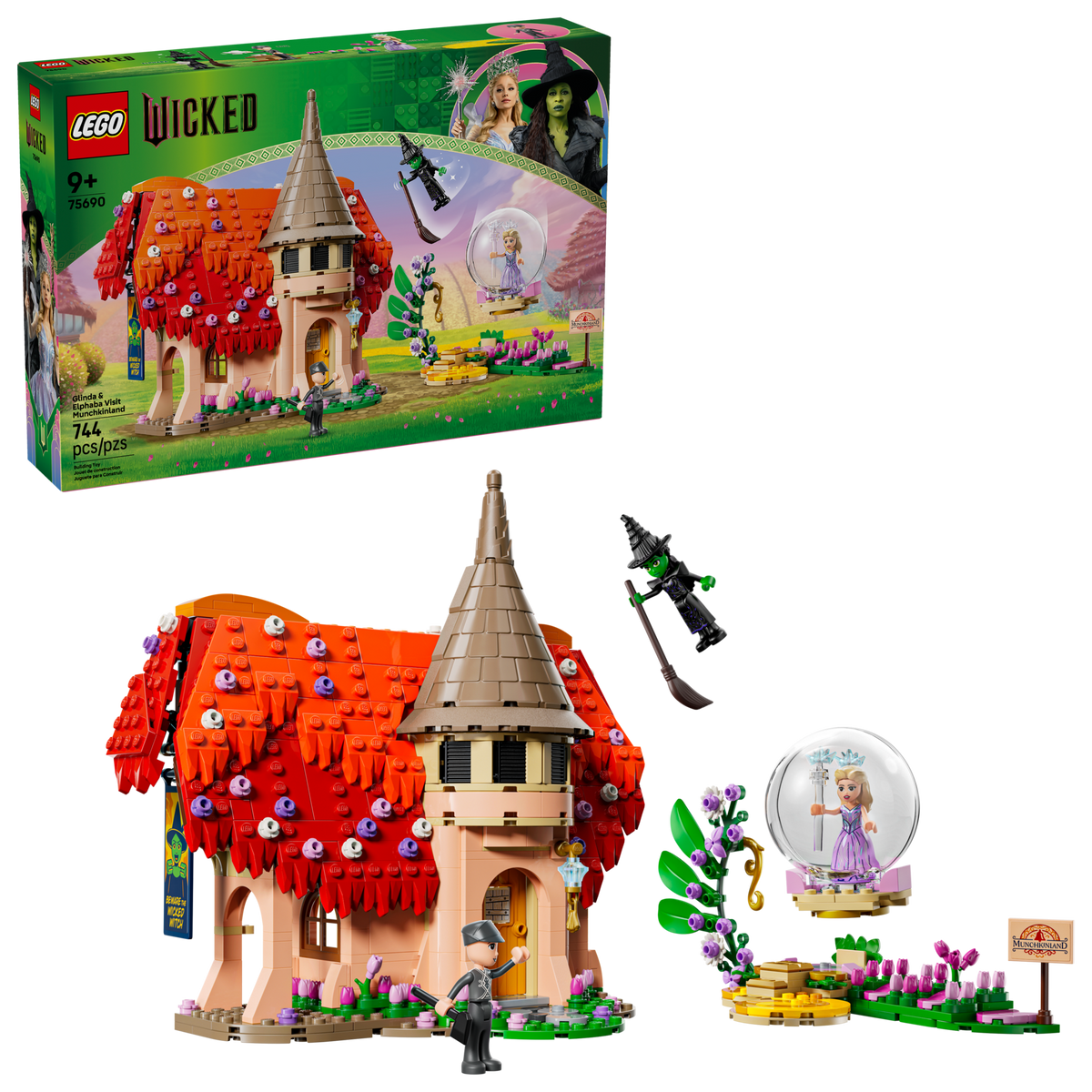 LEGO Wicked Glinda & Elphaba Visit Munchkinland 75690 Building Set (744 Pieces) - View 2