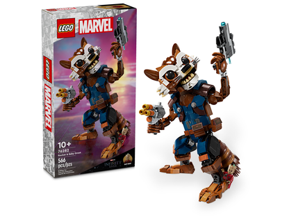 LEGO Marvel Rocket & Baby Groot 76282 Building Set (566 Pieces) - View 3