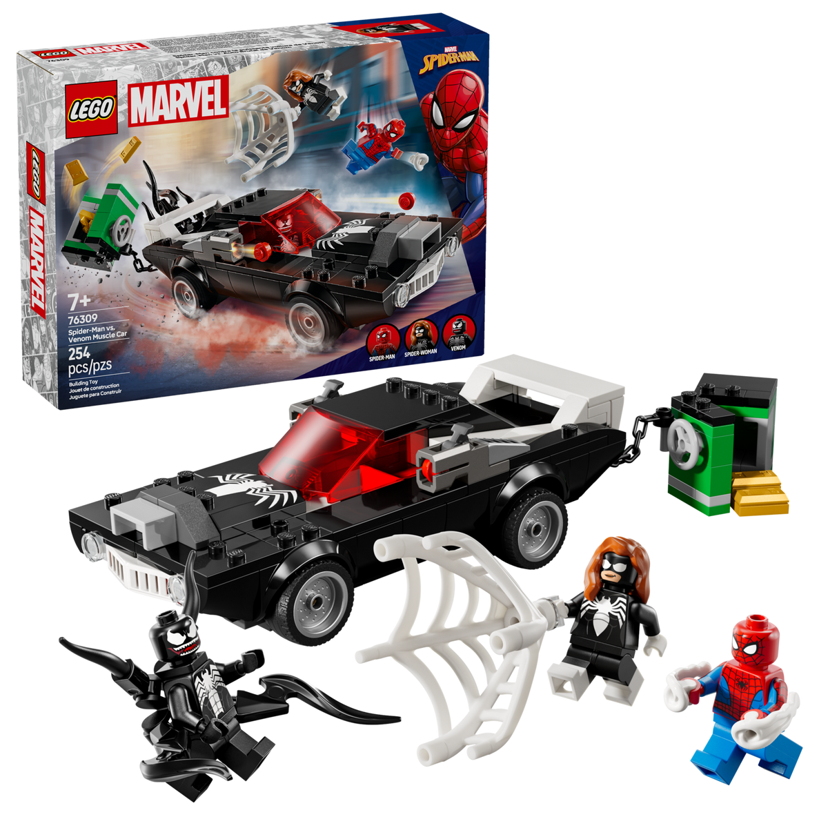 LEGO Marvel Spider-Man vs. Venom Muscle Car 76309 Building Set (254 Pieces) - View 2