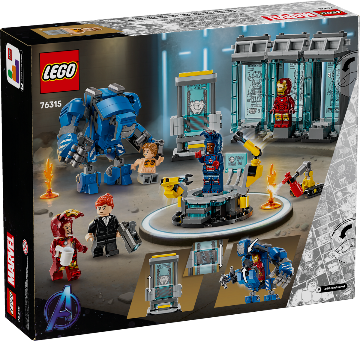 LEGO Marvel Iron Man's Laboratory: Hall of Armor 76315 Building Set (384 Pieces) - View 11