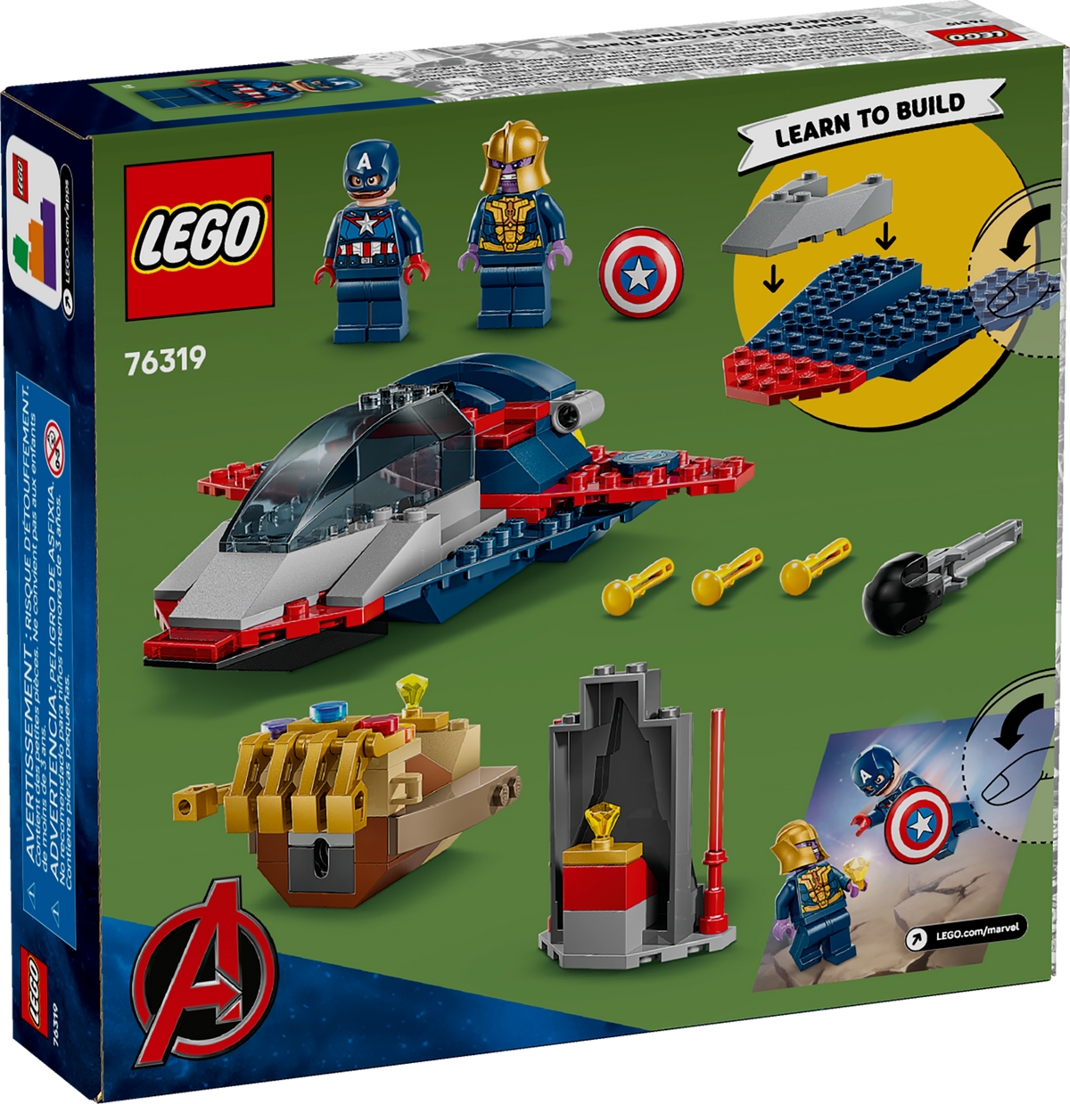 LEGO Marvel Captain America vs. Thanos Building Set (107 Pieces, Ages 4+) - View 11