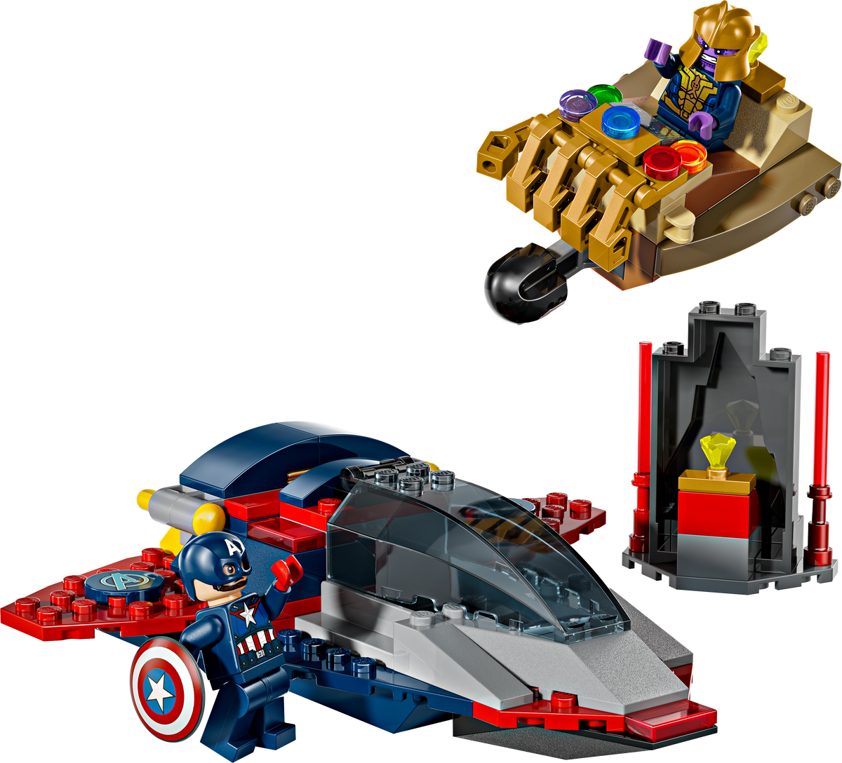 LEGO Marvel Captain America vs. Thanos Building Set (107 Pieces, Ages 4+)
