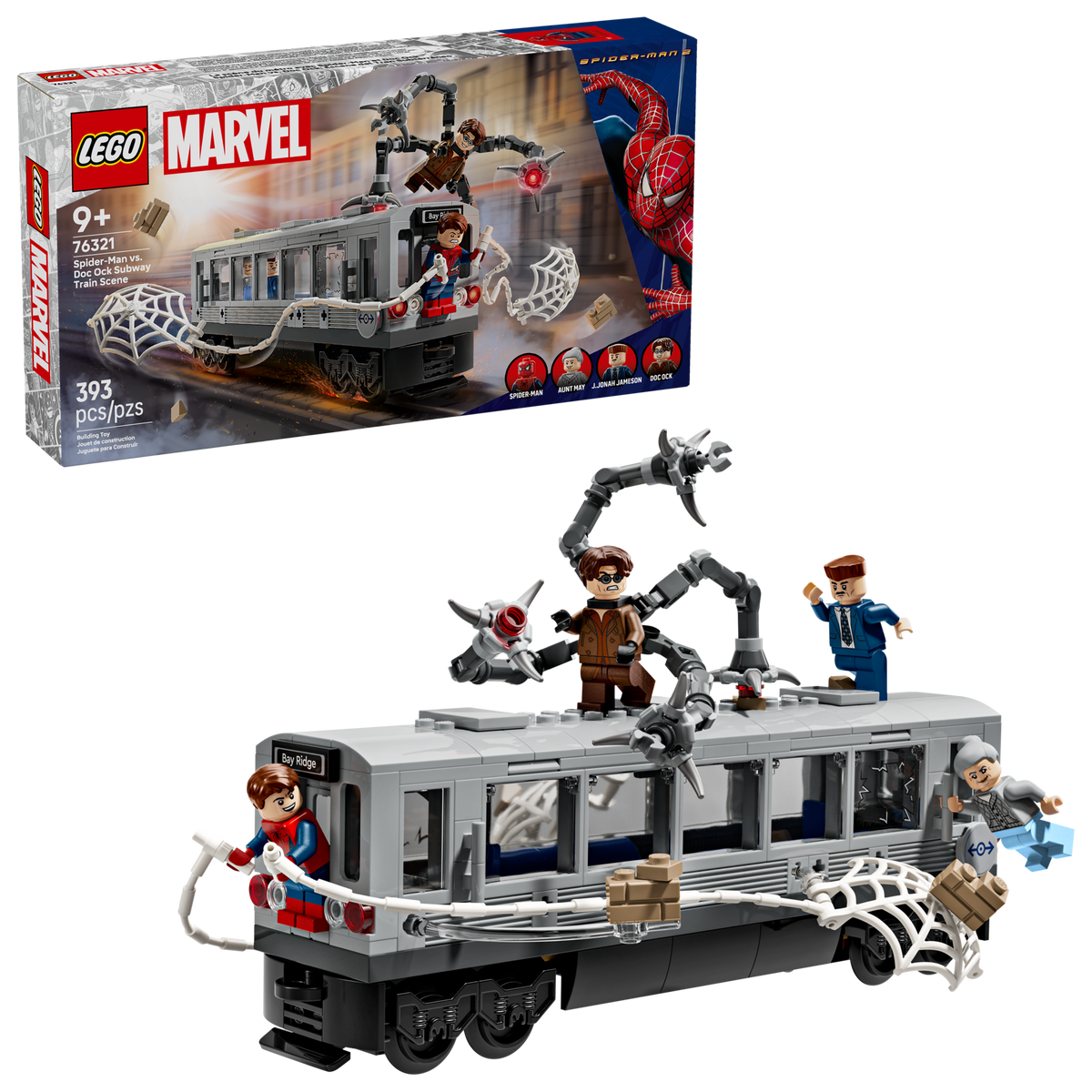 LEGO Marvel Spider-Man vs. Doc Ock Subway Train Scene 76321 Building Set (393 Pieces) - View 2