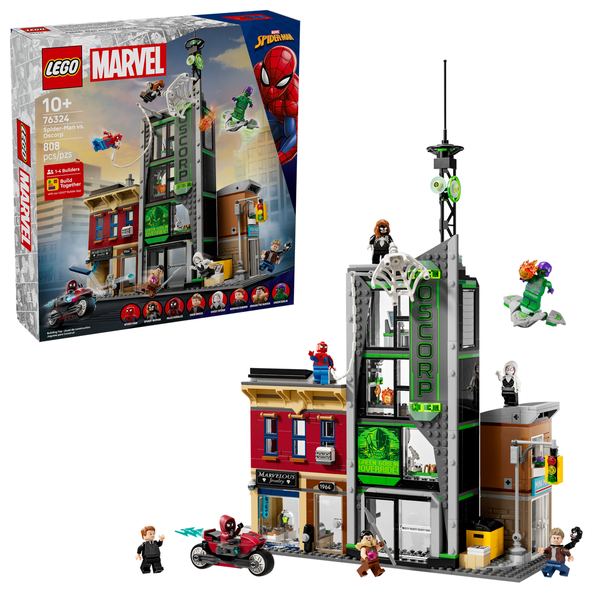 LEGO Marvel Spider-Man vs. Oscorp 76324 Building Set (808 Pieces) - View 2