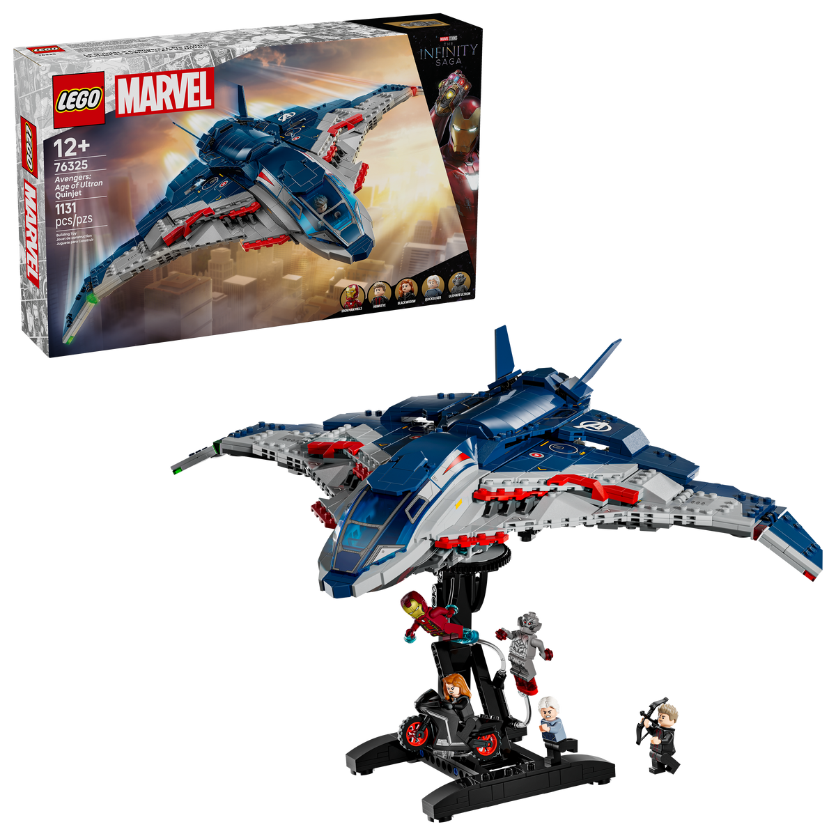 LEGO Marvel Avengers: Age of Ultron Quinjet Building Set (1,131 Pieces, Ages 12+) - View 2