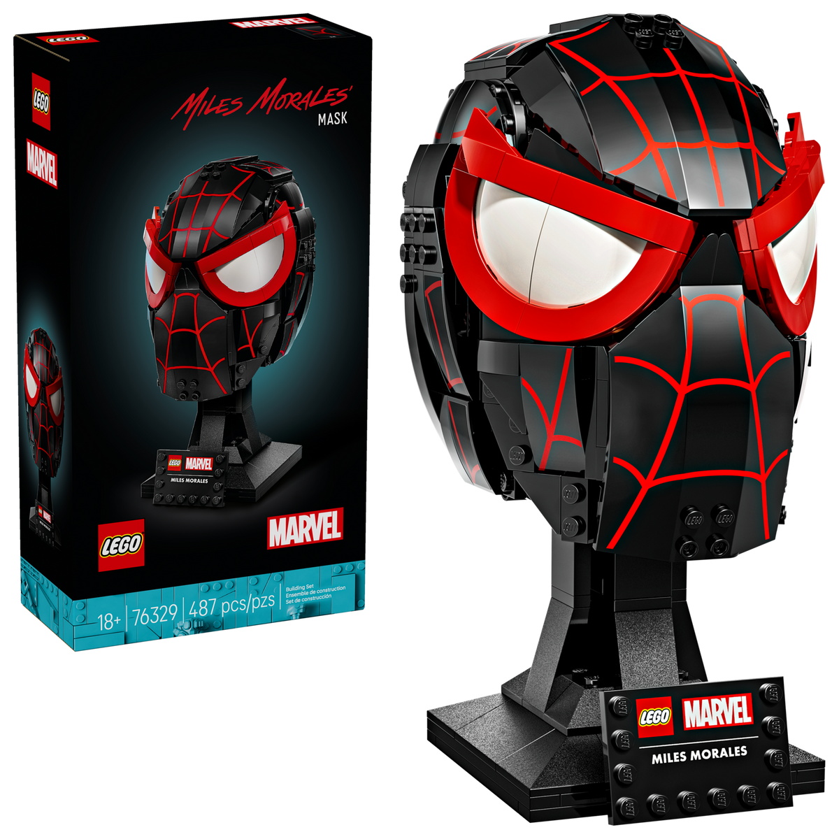 LEGO Marvel Miles Morales' Mask 76329 Building Set for Adults (487 Pieces) - View 2