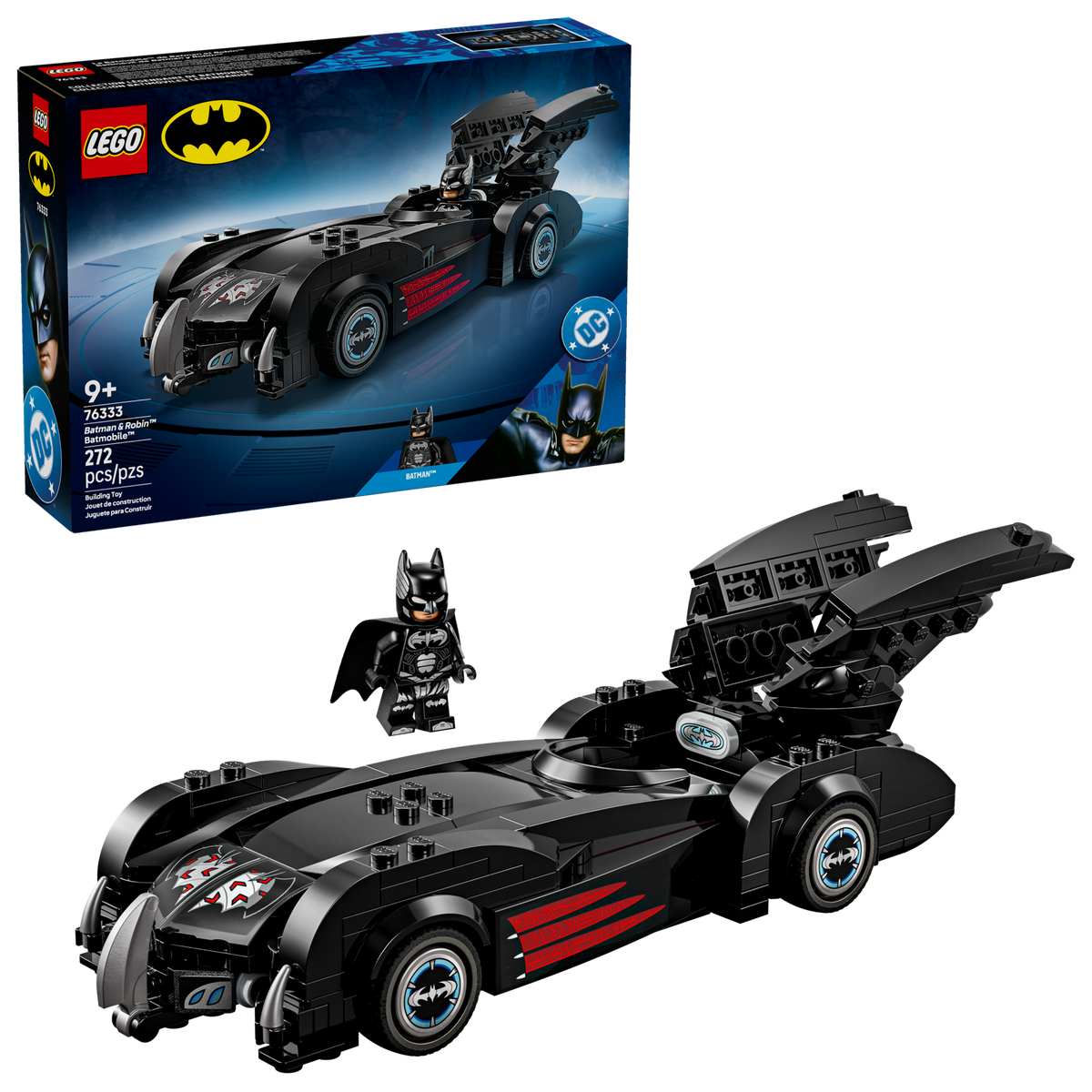 LEGO Batman and Robin Batmobile Building Set (272 Pieces, Ages 9+) - View 2