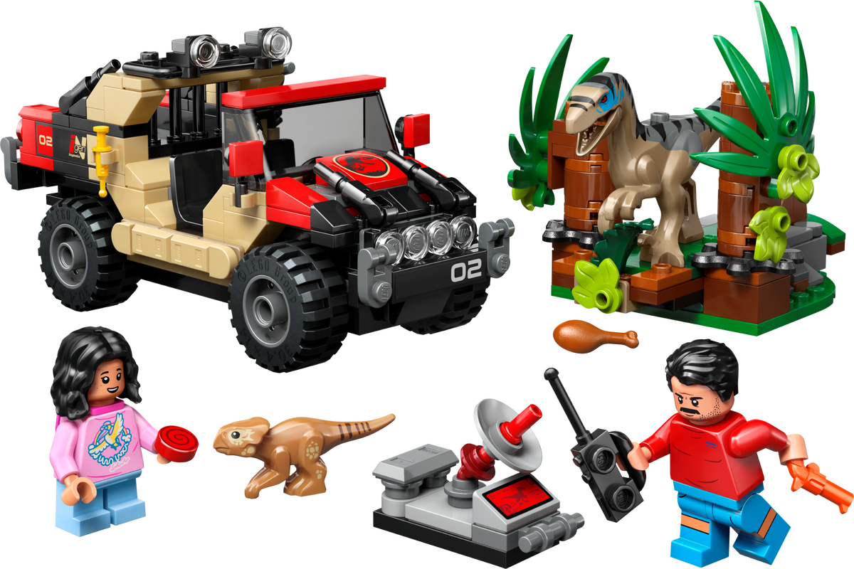 LEGO Jurassic World Raptor Off-Road Escape 76972 Building Set (285 Pieces)