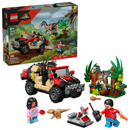 LEGO Jurassic World Raptor Off-Road Escape 76972 Building Set (285 Pieces) - View 2