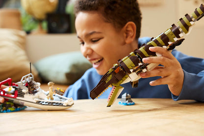 LEGO Jurassic World Brick-Built Mosasaurus Boat Mission Building Set (858 Pieces) - View 4