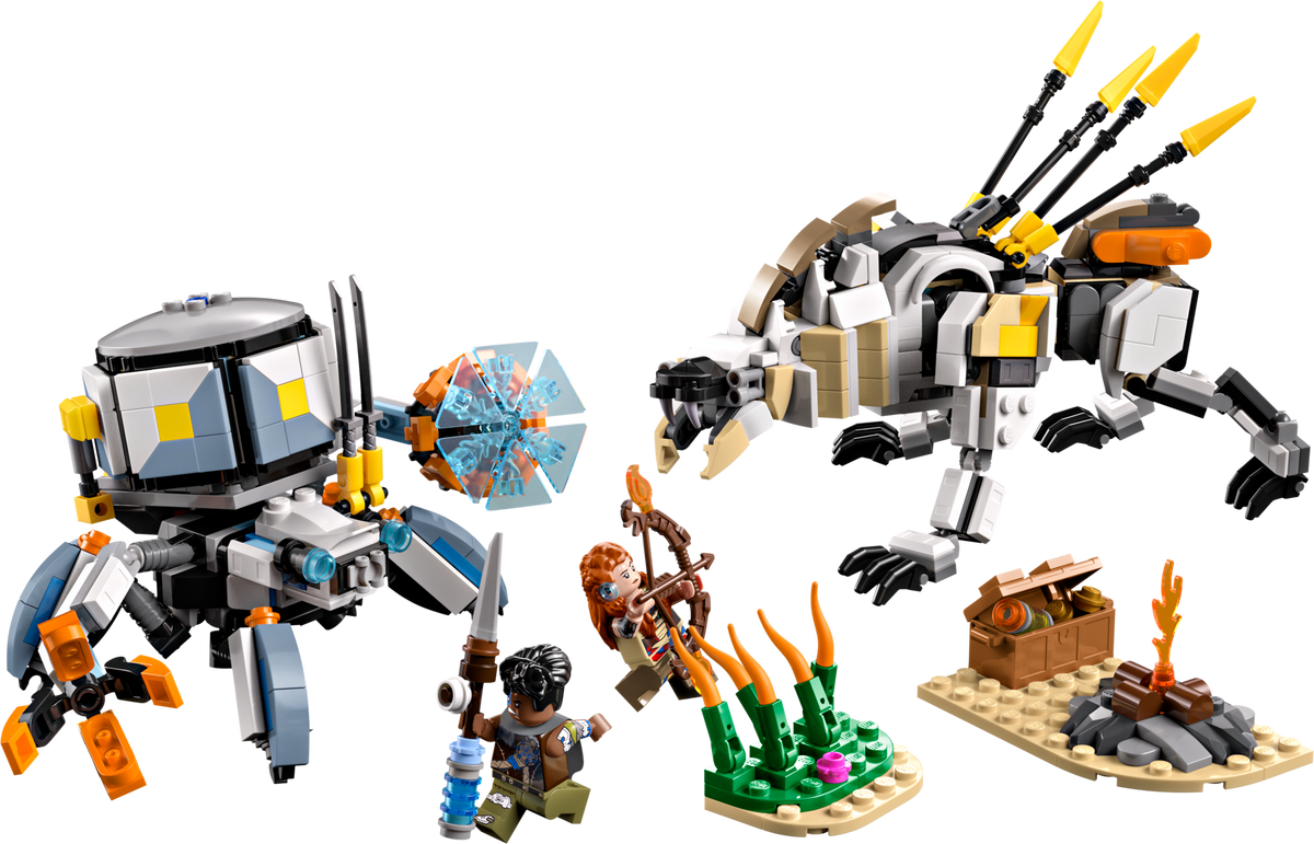 LEGO Aloy and Varl vs. Shell-Walker and Sawtooth Building Set (768 Pieces, Ages 9+)