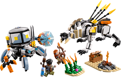 LEGO Aloy and Varl vs. Shell-Walker and Sawtooth Building Set (768 Pieces, Ages 9+)